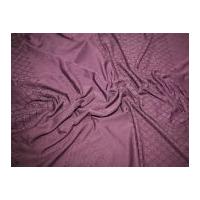 Lace Stripe Design Stretch Jersey Dress Fabric Aubergine Purple