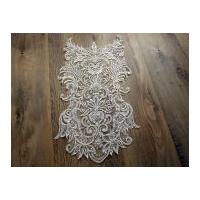 large beaded couture bridal lace appliques ivory