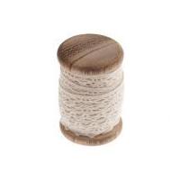 lace trim on wooden spool