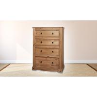 Large 4 Drawer Waxed Mexican Pine Chest