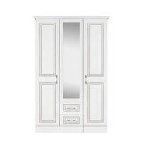 Laysan White Mirror Wardrobe