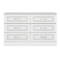 Laysan White 6 Drawer Chest (H)740mm (W)1230mm