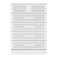 Laysan White 5 Drawer Chest (H)1140mm (W)830mm