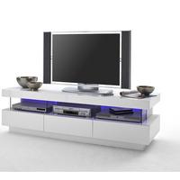 laurisso high gloss lowboard tv unit with multi lights