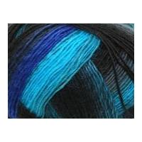 Lang Yarns Jawoll Magic Degrade Sock Knitting Yarn Black/Turquoise/Blue