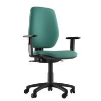 Layla Fabric Chrome Base Task Chair Dark Green No Arms