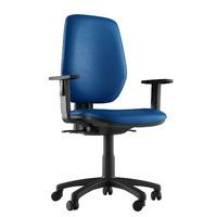 Layla Faux Leather Task Chair Dark Blue No Arms