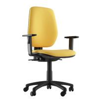 layla fabric task chair yellow 2d adjustable arms