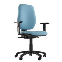 Layla Fabric Chrome Base Task Chair Light Blue No Arms