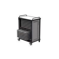 LAPSTORE SECURE CHARGE TROLLEY FOR UP TO 24 MID SIZED LAPTOPS - LIGHT GREY/BLACK