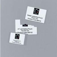 LAMINATING POUCHES, CREDIT CARD 250 MICRON, PK100 (5 STAR)