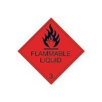 LABEL ROLL FLAMMABLE LIQUID 15M ROLL 100 X 100