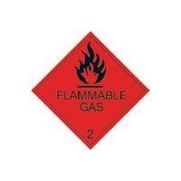 LABEL ROLL FLAMMABLE GAS 15M ROLL 100 X 100