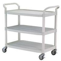 LARGE 3 SHELF SERVICE CART, OPEN SIDED CART