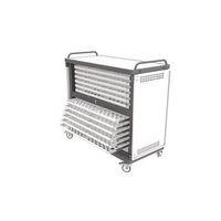 LAPSTORE SECURE CHARGE TROLLEY FOR UP TO 24LARGE SIZE LAPTOPS - LIGHT GREY/BLACK