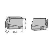 Lamp terminal flexible: 0.5-2.5 mm² rigid: 0.5-2.5 mm² Number of pins: 2 WAGO 51196504 15 pc(s) Grey