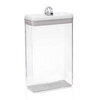 Large Rectangular Flip Lock-Tight Storage Jar