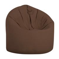 Large Bean Bag with Handle Faux Suede Chocolate