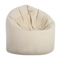 Large Bean Bag With Handle Faux Suede Natural