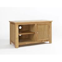 lansdown oak tv unit with 1 door