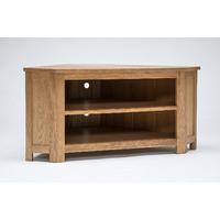 lansdown oak low corner tv cabinet