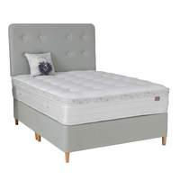 Lavande Pocket 1500 Divan Set No Draw PT Wooden Legs Dove and 1500 Pocket Sprung Mattress Single