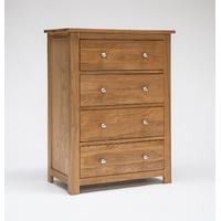 Lansdown Oak 4 Drawer Chest