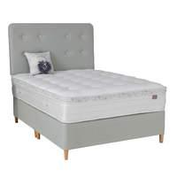 Lavande Pocket 1500 Divan Set No Draw PT Base Glides Blush and 1500 Pocket Sprung Mattress Single