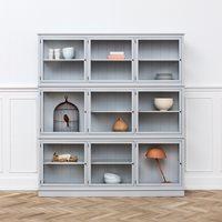 LARGE GLASS CABINET in Seaside Grey