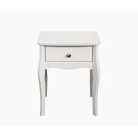 Lautner White 1 Drawer Bedside Chest (H)550mm (W)450mm