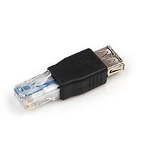 LAN Network Ethernet Router Plug RJ45 Male to USB AF A Female Adapter