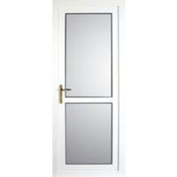 Lainston Mid Bar White PVCu Fully Glazed Back Door & Frame Rh (H)2055mm (W)840mm