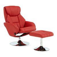 Larvik Swivel Recliner Chair Red