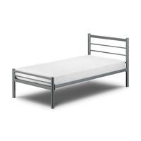 Lasca Metal Small Double Bed In Aluminium Finish