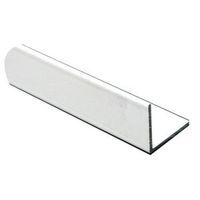 Lacquered White Aluminium Corner (H)20mm (W)20mm (L)1m