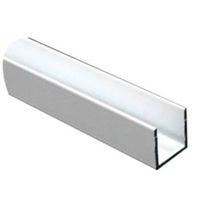 Lacquered White Aluminium U Profile (H)15mm (W)15mm (L)1m