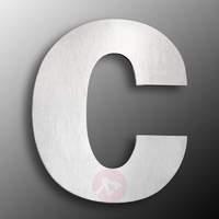 large stainless steel house numbers letter c