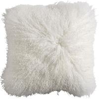 lamb fur natural white cushion cover set of 2