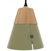 large khaki cone lamp