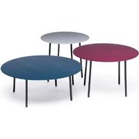 Lago Wood Tables Stone Grey, Deep Purple and Petrol Blue(Set of 3)