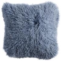 Lamb Fur Light Blue Cushion Cover (Set of 2)