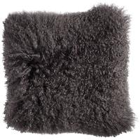 lamb fur warm grey cushion cover set of 2