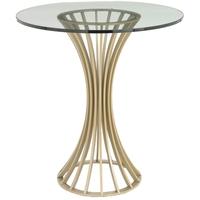 Lanza Satin Champagne Side Table