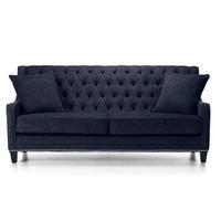 Laura Button Back 3 Seater Sofa, Denim