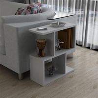 Labirent High Gloss End Table, White