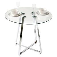 large round glass top table clear
