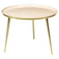 Large Side Table, White/ Gold Legs