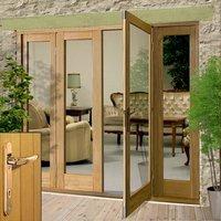 la porte oak french door pair twin side frame with brass fittings