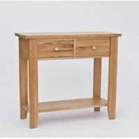 Lansdown Oak 2 Drawer Console Table