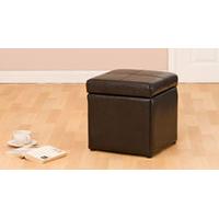 Lamington Footstool Brown